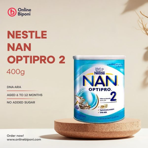 Nestlé NAN OPTIPRO 2 400g – ৬ থেকে ১২ মাস বয়সী শিশুর ব্রেইন ও ইমিউন ডেভেলপমেন্টের জন্য সঠিক পুষ্টি