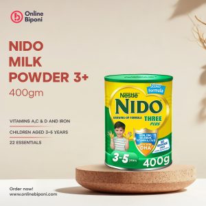 Nestlé Nido Milk Powder 3+ (400gm) – শিশুদের জন্য সম্পূর্ণ পুষ্টিকর দুধের গুঁড়া