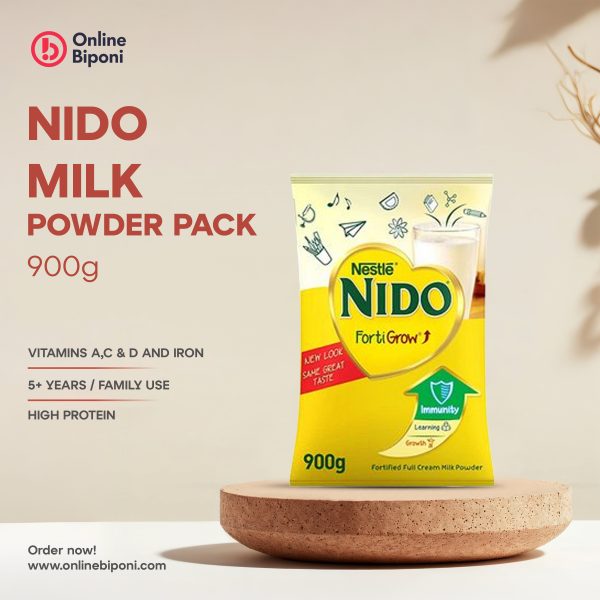 NIDO Milk Powder Pack (900g) – পরিবার ও শিশুদের জন্য উচ্চ পুষ্টিসমৃদ্ধ দুধ